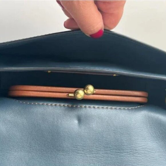 Coach 1941 Dinky Blue Denim With Tea Rose Shoulder Crossbody Bags 53706 - Picture 10 of 11